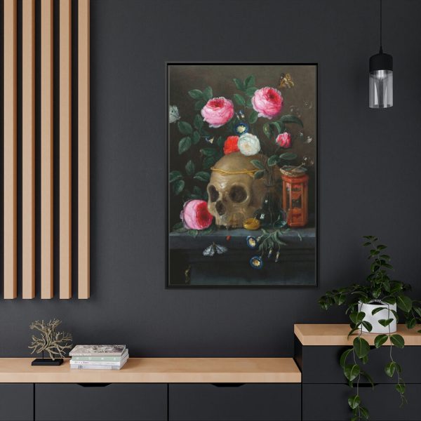 Vanitas Still Life by  Jan van Kessel Framed Canvas