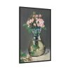 Moss Roses in a Vase by  Edouard Manet Framed Canvas