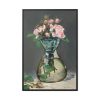 Moss Roses in a Vase by  Edouard Manet Framed Canvas