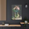 Moss Roses in a Vase by  Edouard Manet Framed Canvas