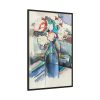 Roses in a Bottle by Paul Cézanne Framed Canvas