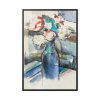 Roses in a Bottle by Paul Cézanne Framed Canvas