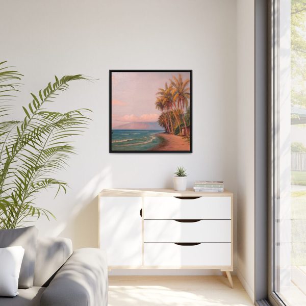Lahaina Beach West Maui by D. Howard Hitchcock Framed Canvas