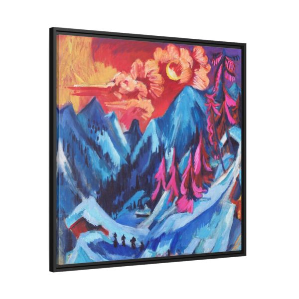 88302-130.jpg Winter Landscape in Moonlight Framed Canvas