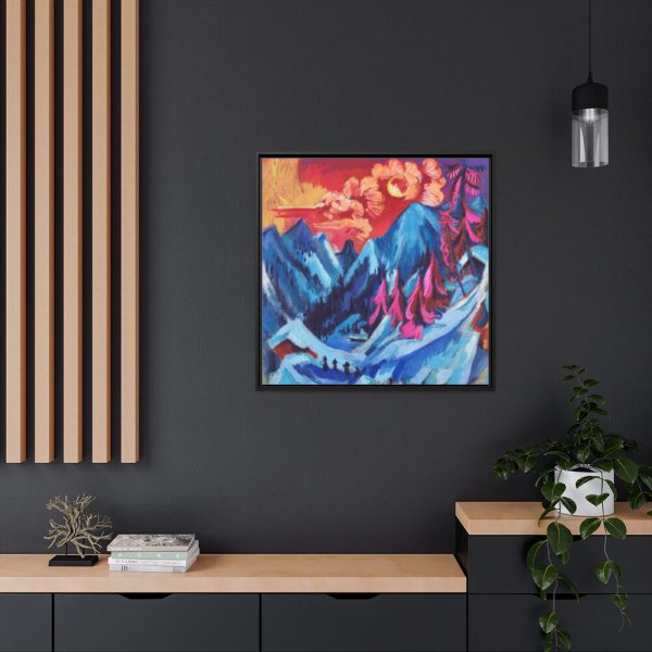88302-134.jpg Winter Landscape in Moonlight Framed Canvas