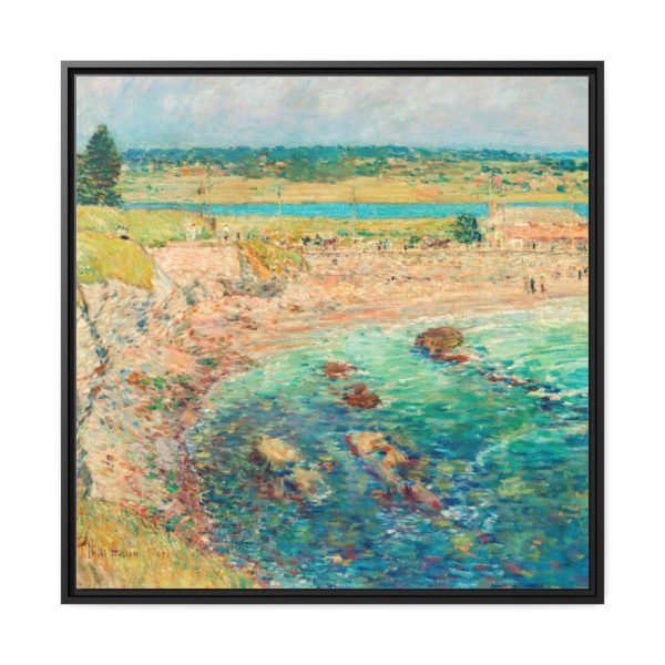 88302-16.jpg Bailey’s Beach by Frederick Childe Hassam Framed Canvas