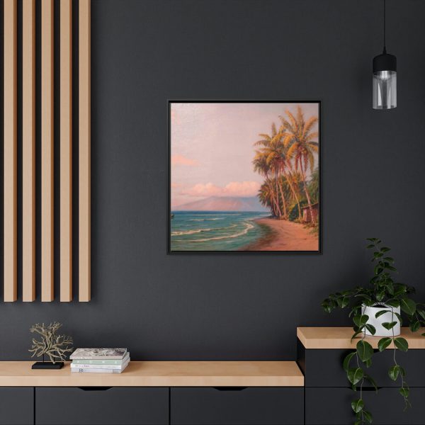 Lahaina Beach - West Maui by D. Howard Hitchcock Framed Canvas