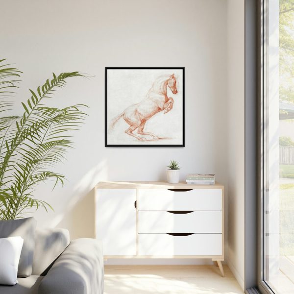 88302-3.jpg A Prancing Horse, Facing Right by George Stubbs Framed Canvas