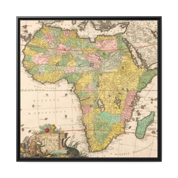 88302-36.jpg Kaart van Afrika by Carel Allard Framed Canvas
