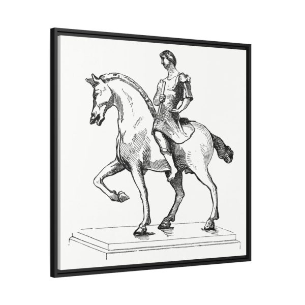 Man on a Horse by Gazette Des Beaux-Arts Framed Canvas