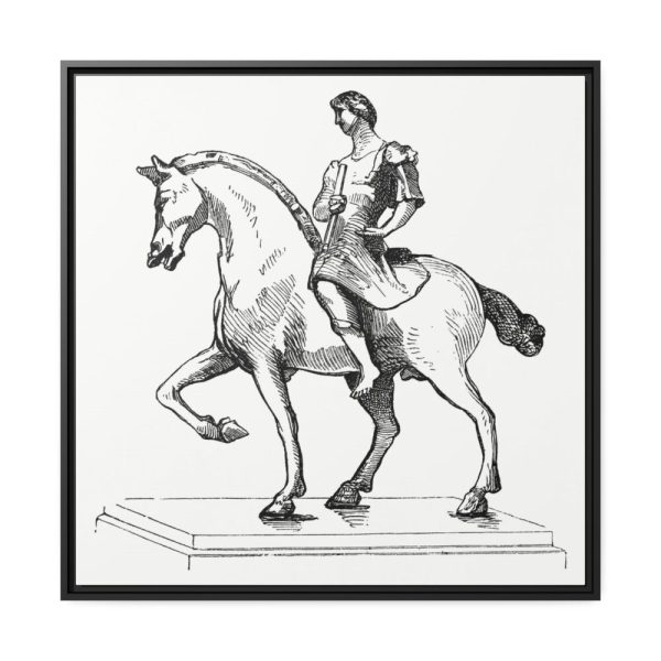 Man on a Horse by Gazette Des Beaux-Arts Framed Canvas