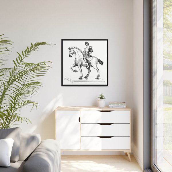 Man on a Horse by Gazette Des Beaux-Arts Framed Canvas
