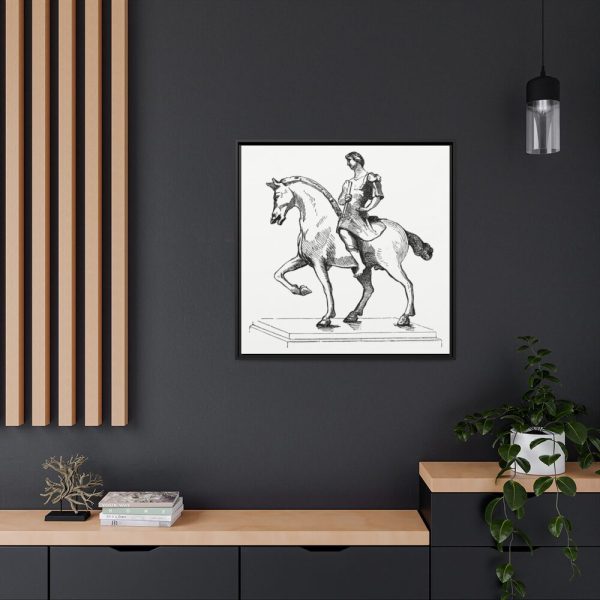 Man on a Horse by Gazette Des Beaux-Arts Framed Canvas