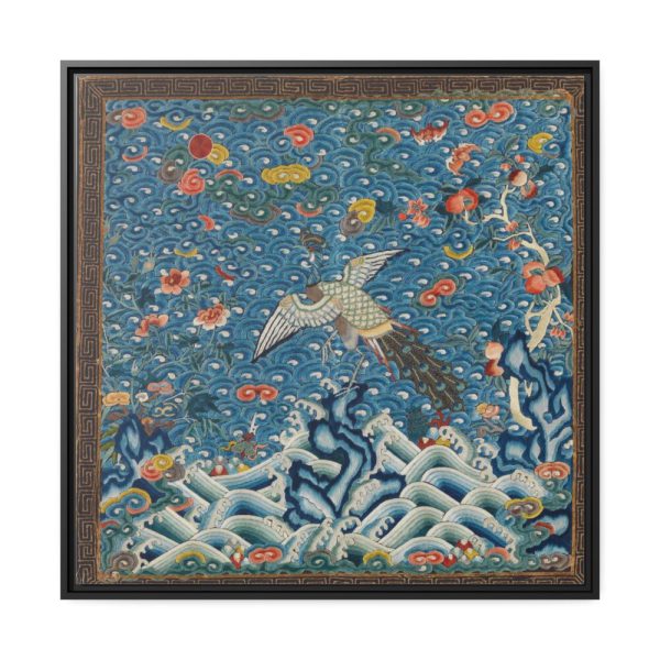 88302-71.jpg Rank Badge with Peacock Framed Canvas