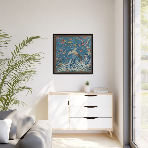 88302-73.jpg Rank Badge with Peacock Framed Canvas