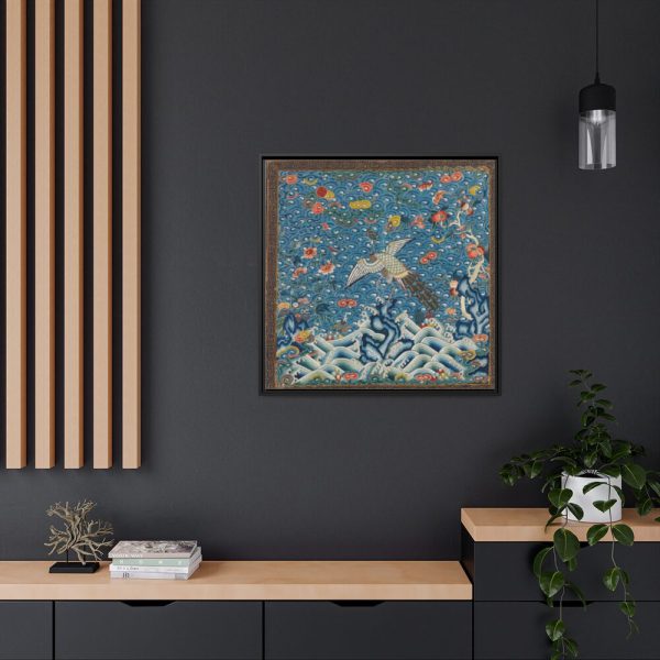 88302-74.jpg Rank Badge with Peacock Framed Canvas