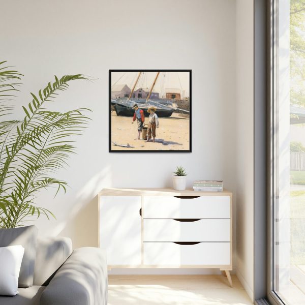 88302-8.jpg Basket of Clams by Winslow Homer Framed Canvas