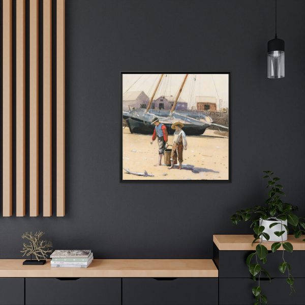 88302-9.jpg Basket of Clams by Winslow Homer Framed Canvas