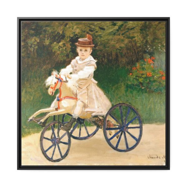 88302-96.jpg Jean Monet on His Hobby Horse by Claude Monet Framed Canvas