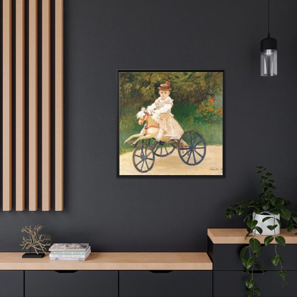88302-99.jpg Jean Monet on His Hobby Horse by Claude Monet Framed Canvas