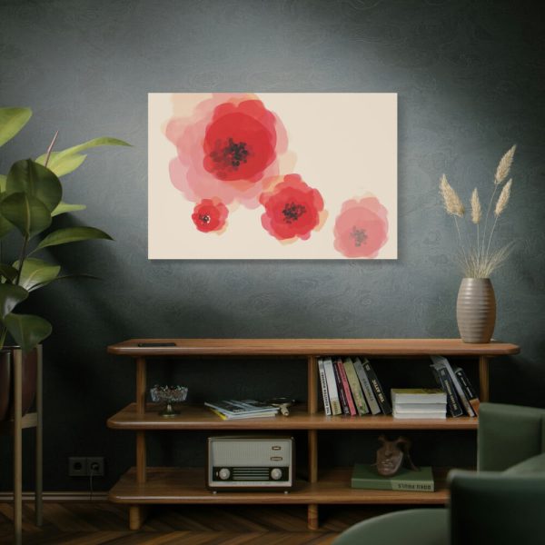 91638-114.jpg Red Flower Art Standard Canvas