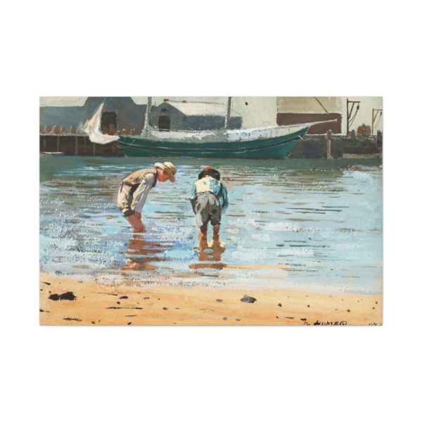 91638-126.jpg Boys Wading by Winslow Homer Standard Canvas
