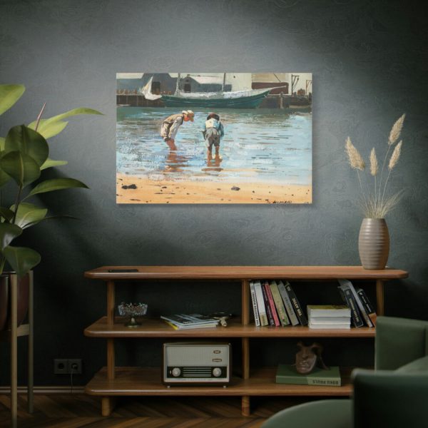 91638-129.jpg Boys Wading by Winslow Homer Standard Canvas