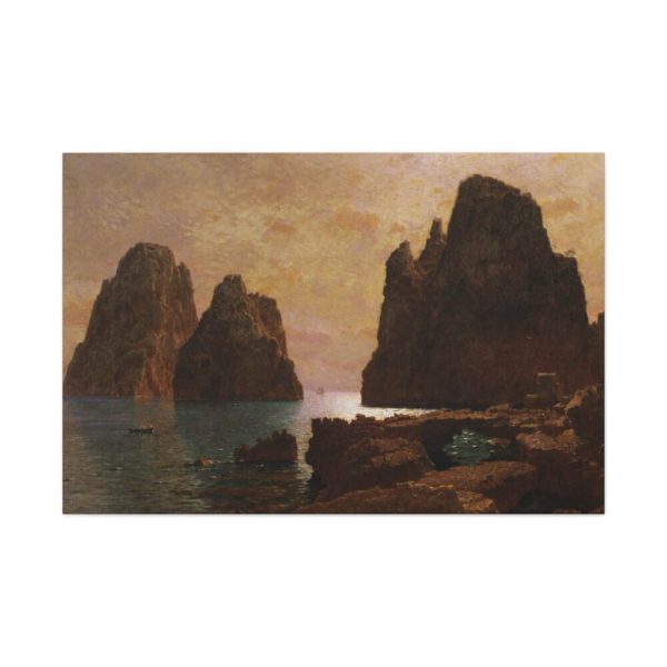 91638-166.jpg Isle of Capri, The Faraglioni by William Stanley Haseltine Standard Canvas
