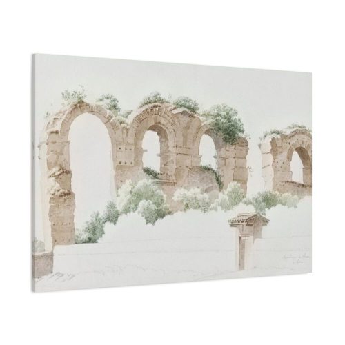 A Part of an Aqueduct in Rome by Joseph August Knip Standard Canvas