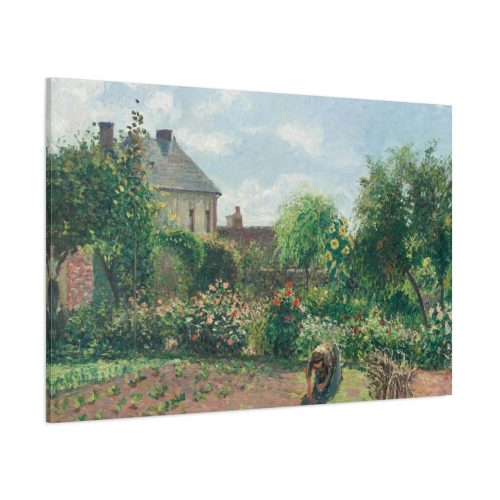 The Artist's Garden at Eragny by Camille Pissarro Standard Canvas