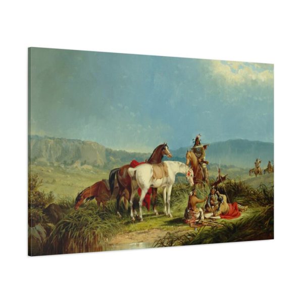 Indians Playing Cards by John Mix Stanley Standard Canvas