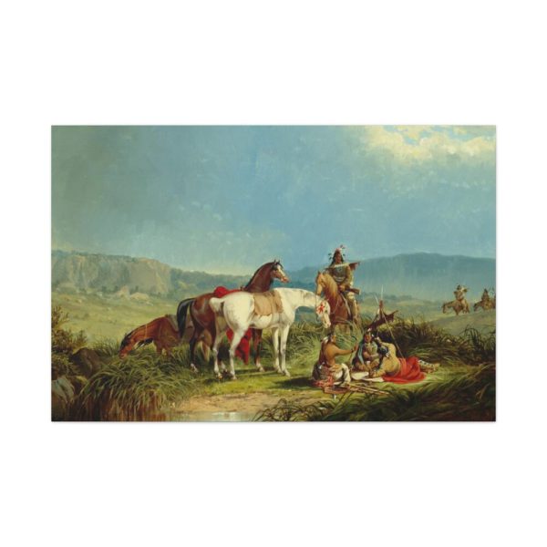 Indians Playing Cards by John Mix Stanley Standard Canvas
