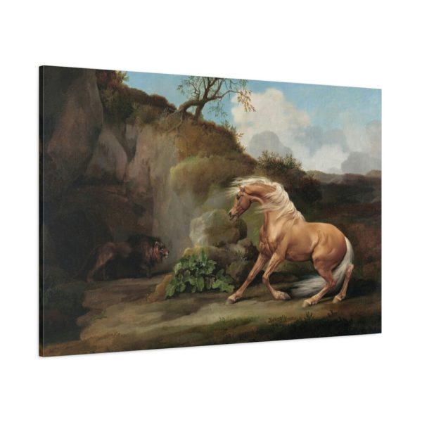 91638-30.jpg Horse Frightened by a Lion by George Stubbs Standard Canvas