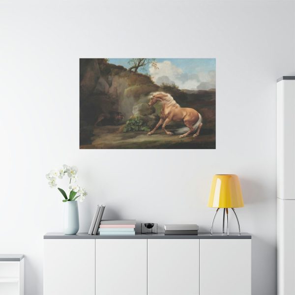 91638-32.jpg Horse Frightened by a Lion by George Stubbs Standard Canvas