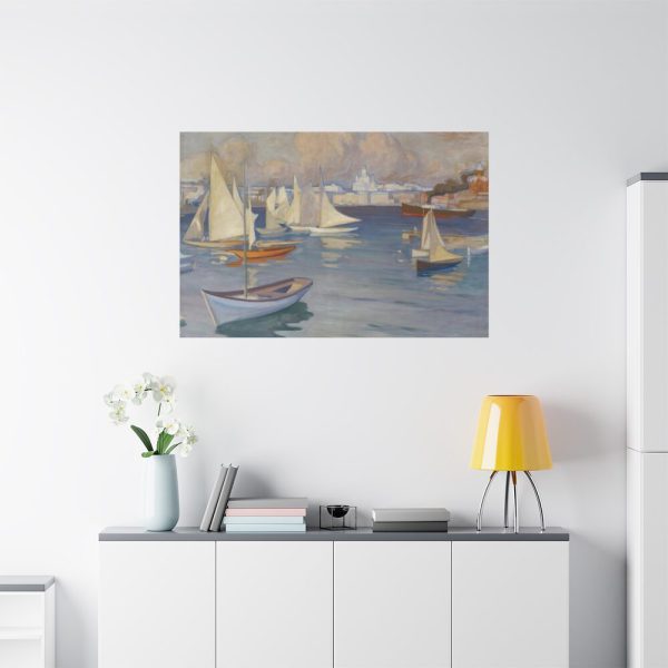 91638-327.jpg The Nyländska Jaktklubben Harbour in Helsinki by Albert Edelfelt Standard Canvas