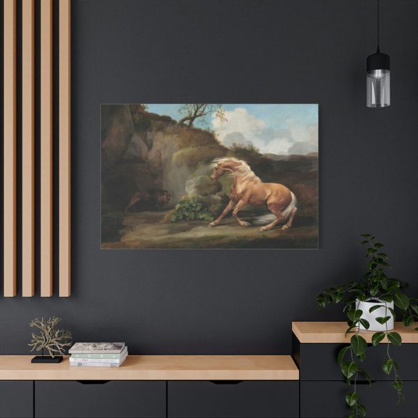 91638-33.jpg Horse Frightened by a Lion by George Stubbs Standard Canvas