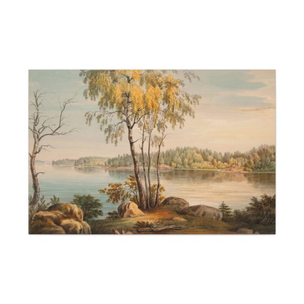 Lakeside View Near Träskända Manor, by Magnus Von Wright Standard Canvas