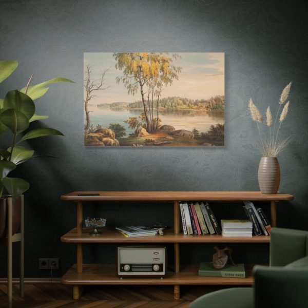 Lakeside View Near Träskända Manor, by Magnus Von Wright Standard Canvas