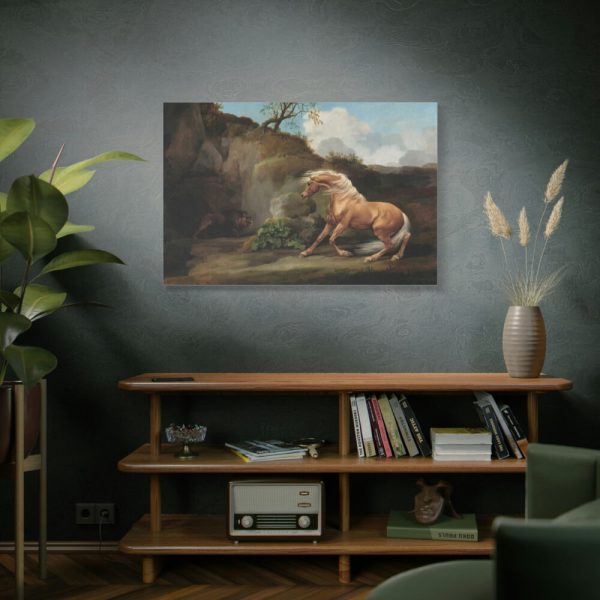 91638-34.jpg Horse Frightened by a Lion by George Stubbs Standard Canvas