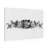 Vintage Victorian Style Blooming Flowers Engraving Standard Canvas
