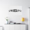 Vintage Victorian Style Blooming Flowers Engraving Standard Canvas