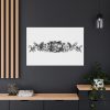 Vintage Victorian Style Blooming Flowers Engraving Standard Canvas