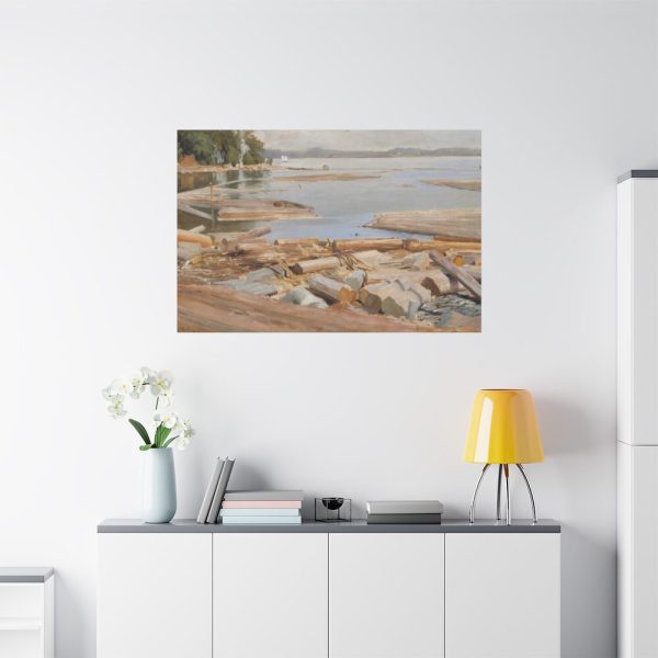 91638-372.jpg Log Raft by Albert Edelfelt Standard Canvas