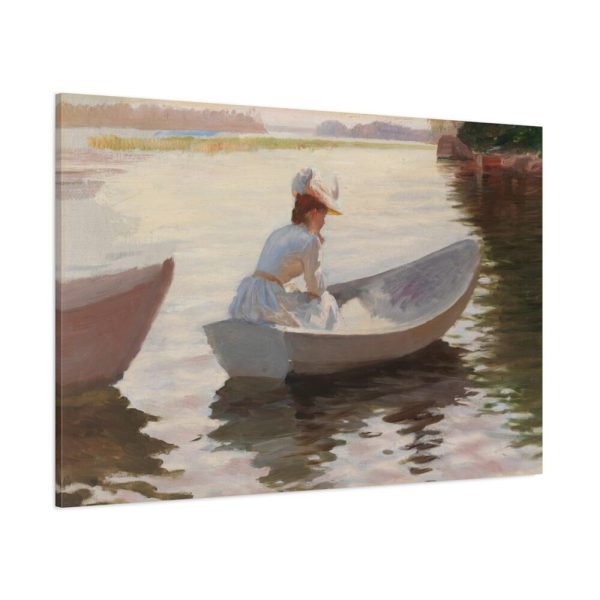 Woman in a Rowing Boat by Albert Edelfelt Standard Canvas