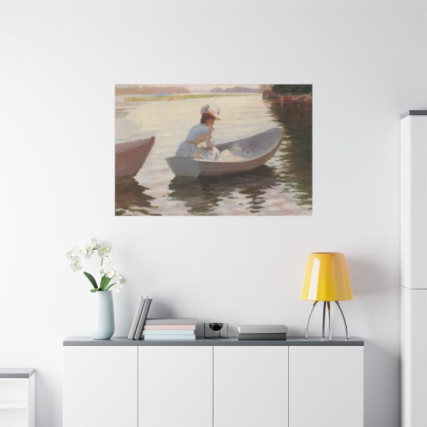 Woman in a Rowing Boat by Albert Edelfelt Standard Canvas