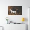 A Grey Pony and a Black Charger by Jacques-Laurent Agasse Standard Canvas