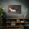 A Grey Pony and a Black Charger by Jacques-Laurent Agasse Standard Canvas