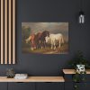 Horses after Carl Wahlbom by Magnus Von Wright Standard Canvas