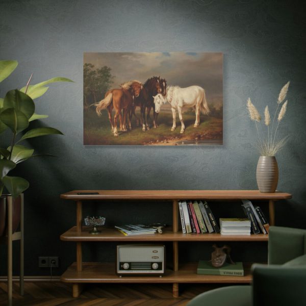 Horses after Carl Wahlbom by Magnus Von Wright Standard Canvas