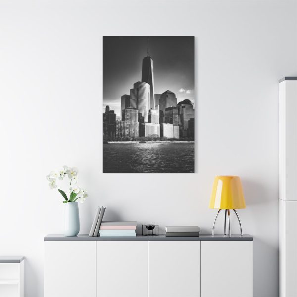 91655-117.jpg City Building Black and White Tower Skyscraper Standard Canvas